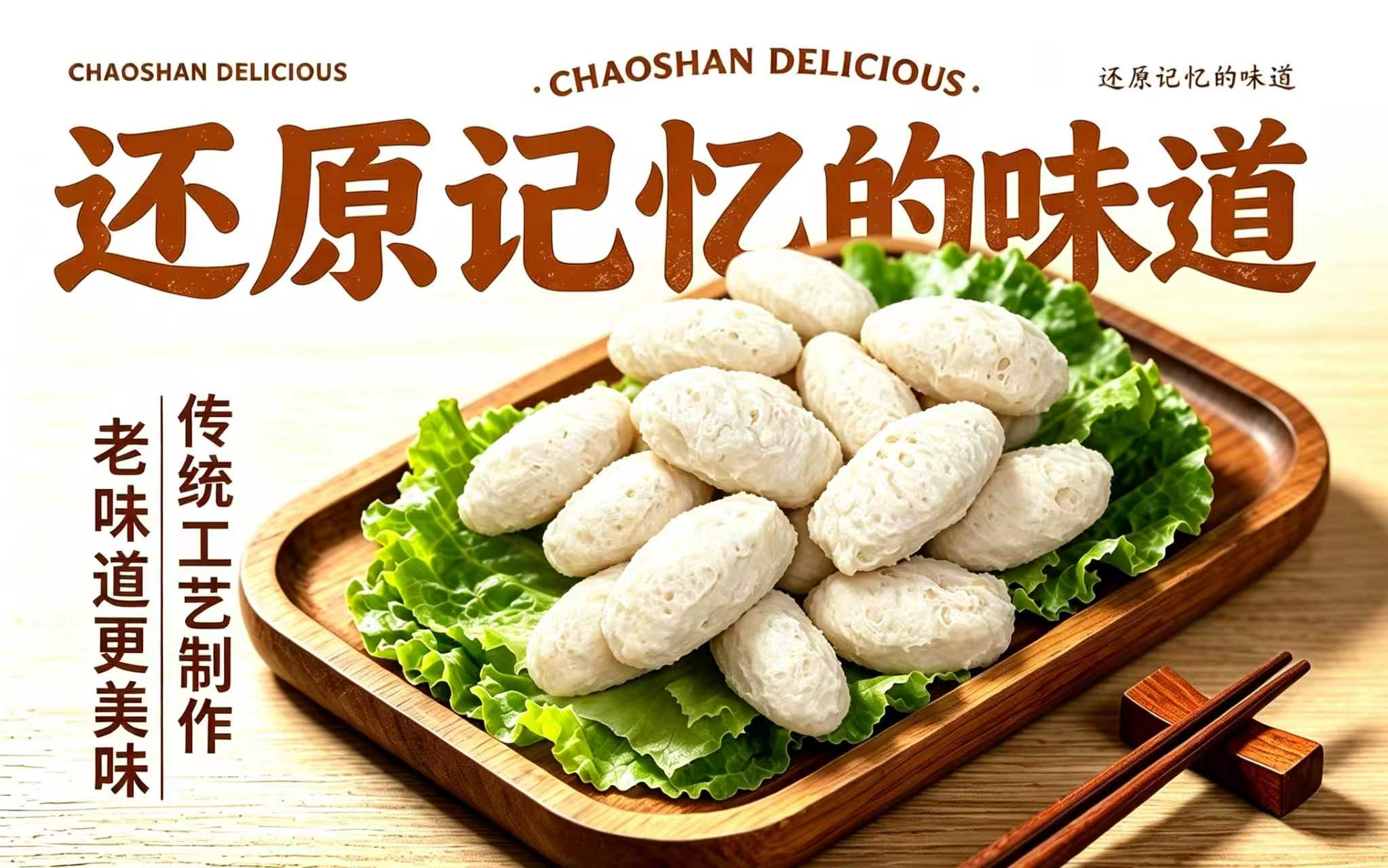 潮之隆潮汕肉丸成品摆盘